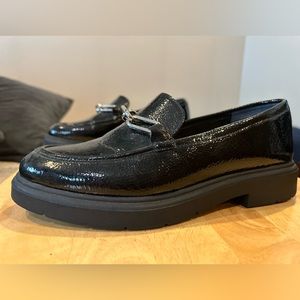Black Patent Loafers - Size 8m